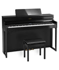 Roland HP704 Digital Piano Kit w/ Stand and Bench - Polished Ebony