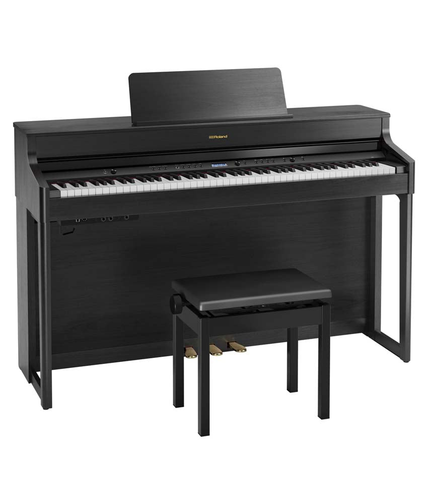 Roland HP702 Digital Piano Kit w/ Stand and Bench - Charcoal Black