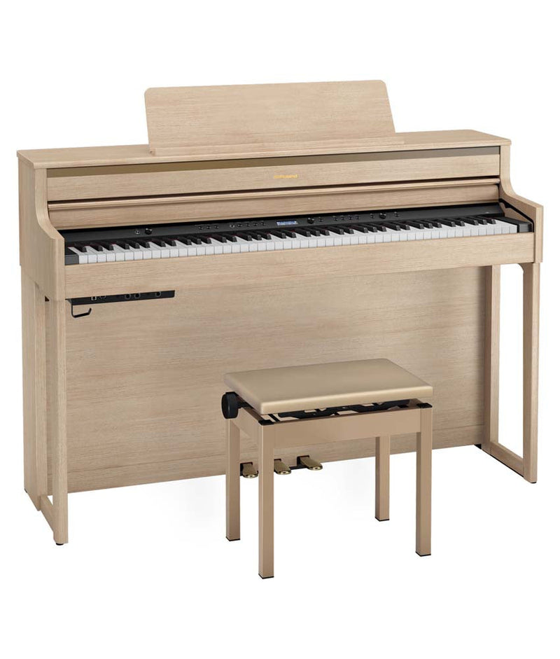 Roland HP704 Digital Piano Kit w/ Stand and Bench - Light Oak