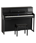 Roland LX-5 Digital Upright Piano w/ Bench and Stand - Polished Ebony