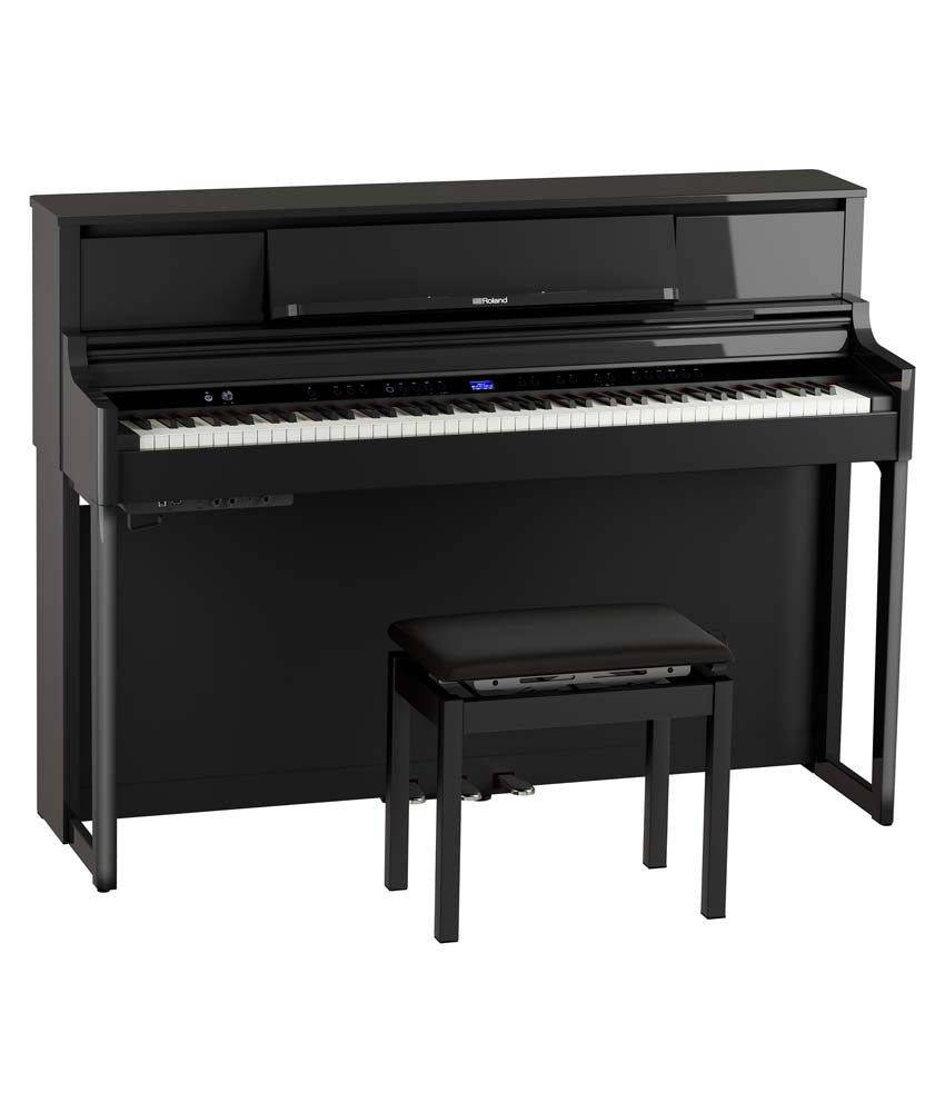Roland LX-5 Digital Upright Piano w/ Bench and Stand - Polished Ebony